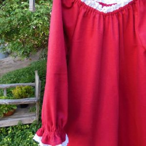 Flannel Prairie Nightgown Womens Eyelet Lace Custom Made